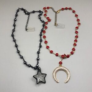 Lilly Jane Jewelry Necklaces Crescent Star Bundle lot 2 Boho Casual